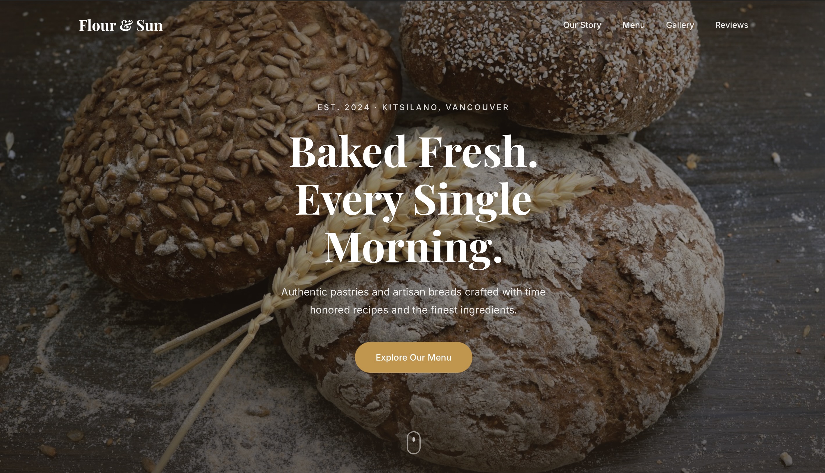 Flour & Sun website